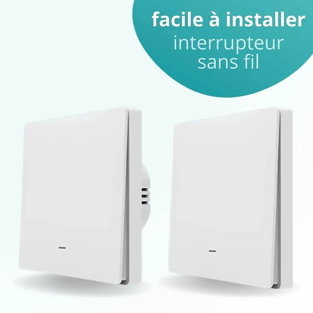 Zengo Interrupteur va et vient sans fil connecté zigbee - sans fil neutre