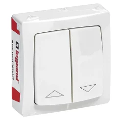 Legrand Interrupteur En Saillie-Interrupteur volet roulant ASL blanc