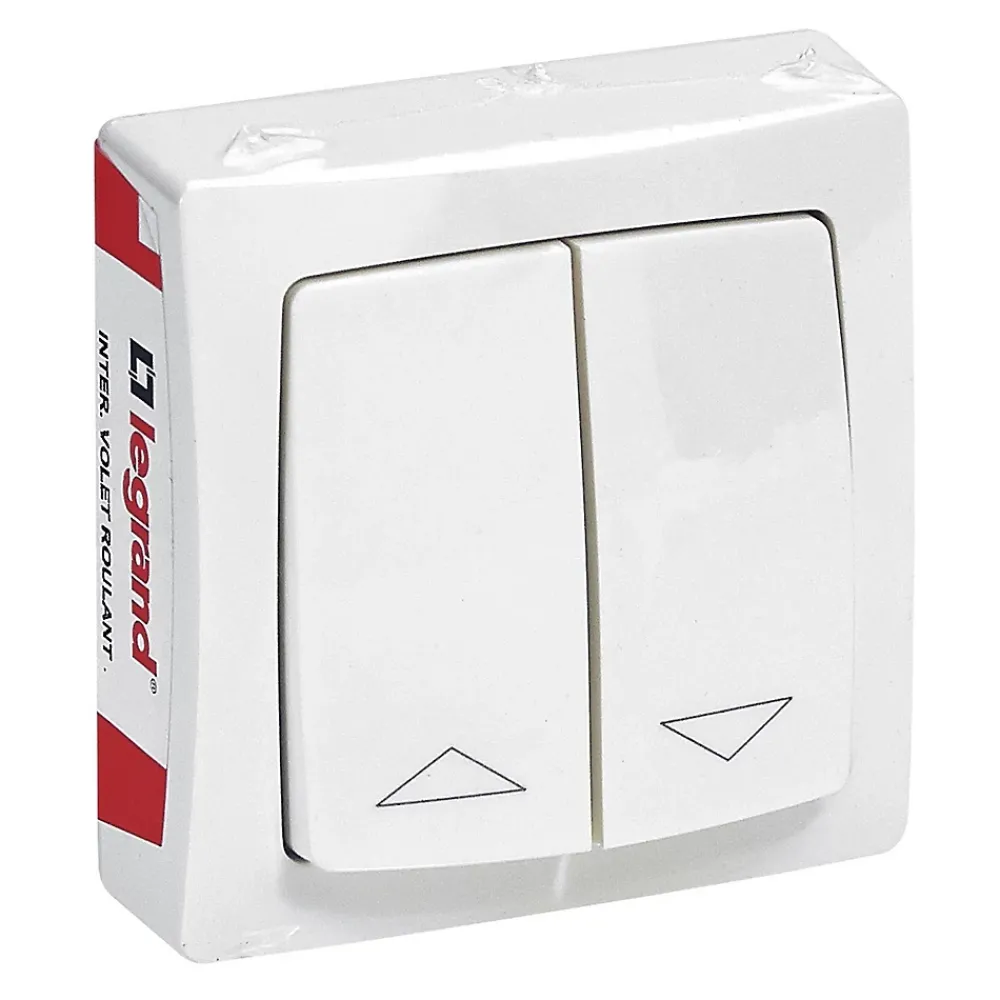 Legrand Interrupteur En Saillie-Interrupteur volet roulant ASL blanc