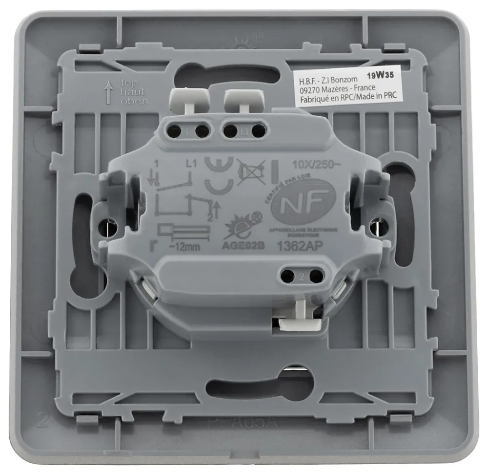 Zenitech Interrupteur Encastrable-Interrupteur volets roulants Artezo -