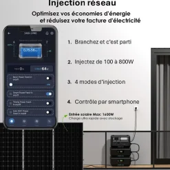 Orium IZYWATT.eco 2048Wh injection réseau + panneau solaire 440W + Izywatt.extra
