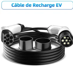 Jatrhg Borne Recharge Voiture Électrique-câble de recharge 3,6kW / 16A monophasé, 15m, type 2 vers type 2, pour véhicules électriques et hybrides rechargeables