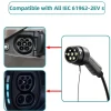 Jatrhg câble de recharge 11kW / 16A triphasé, 12m, type 2 vers type 2, pour véhicules électriques et hybrides rechargeables
