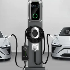 Jatrhg Borne Recharge Voiture Électrique-K1 kit de borne de recharge, 11 kW / 16 A, triphasé, avec câble type 2 de 8 m pour véhicules électriques, support inclus