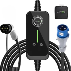 Jatrhg P1 chargeur portable réglable de 7,2kW à 1,5kW / 32A à 8A monophasé, 5m, type 2, pour véhicules électriques