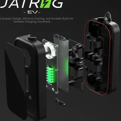 Jatrhg Borne Recharge Voiture Électrique-P1 chargeur portable réglable de 3,6kW à 1,5kW / 16A à 8A monophasé, 15m, type 2, pour véhicules électriques