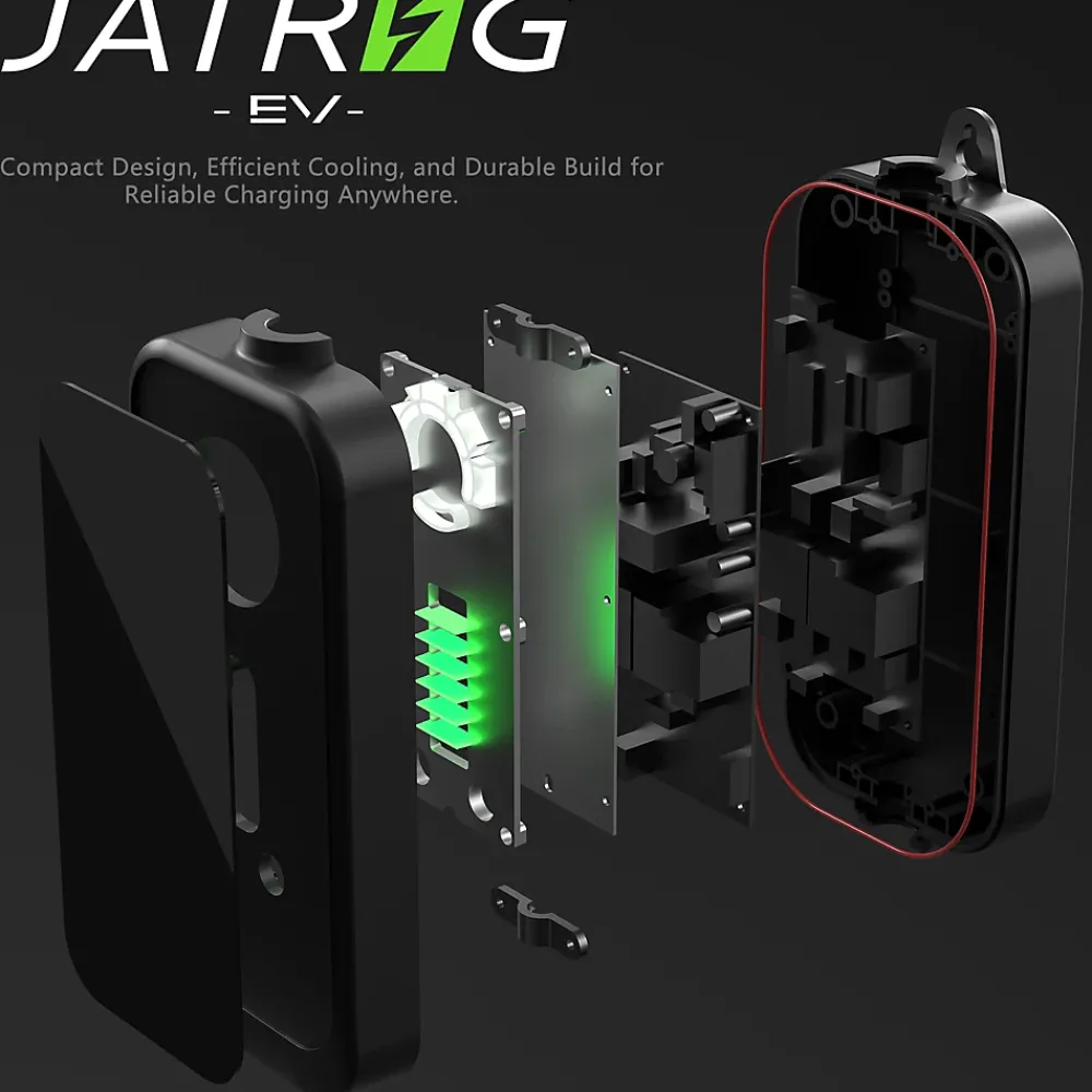 Jatrhg Borne Recharge Voiture Électrique-P1 chargeur portable réglable de 3,6kW à 1,5kW / 16A à 8A monophasé, 15m, type 2, pour véhicules électriques