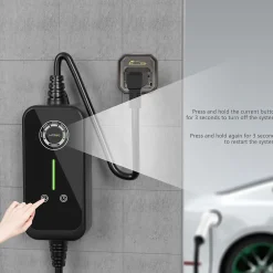 Jatrhg Borne Recharge Voiture Électrique-P1 chargeur portable réglable de 3,6kW à 1,5kW / 16A à 8A monophasé, 15m, type 2, pour véhicules électriques