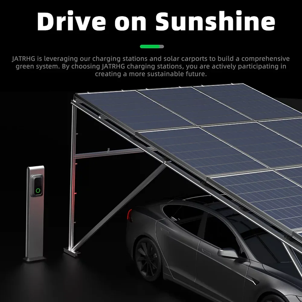 Jatrhg S1 borne de recharge IP66 pour véhicules électriques, 22 kW / 32 A, triphasé, avec câble type 2 de 12 m