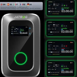Jatrhg S1 borne de recharge IP66 pour véhicules électriques, 11 kW / 16 A, triphasé, avec câble type 2 de 12 m