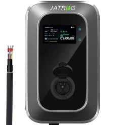 Jatrhg Borne Recharge Voiture Électrique-S2 borne pour véhicules électriques, IP66, avec prise de type 2 équipée de shutter, 7,2kW / 32A, monophasée