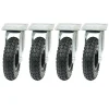 Parnells Jeu de 4 - 200mm Roulette pivotante pneumatique en plastique 100Kg.