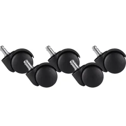 Finebuy Roulette Et Roue-Jeu de 5 roues pour chaises de bureau 11 rouleaux de tapis 50 mm