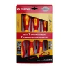 Velamp Jeu de 7 tournevis isolés (3 plats + 3 cruciformes + testeur)