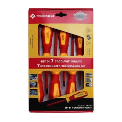 Velamp Jeu de 7 tournevis isolés (3 plats + 3 cruciformes + testeur)