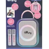 Lexibook Enceinte, Écouteur Et Casque-Karaoke Bluetooth Rose avec 2 micros sans fil