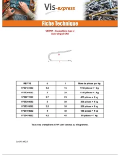 Vis Express Crampillon-KG Crampillons Acier zingué 4X40 - 1 pièce