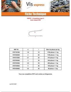 Vis Express Crampillon-KG Crampillons Acier zingué 4.5X45 - 5 pièces