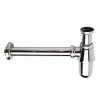 Kibath Siphon rond BOT, finition chrome poli, en laiton