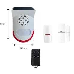 Lifebox Kit alarme autonome extérieure solaire pour garage, chantier