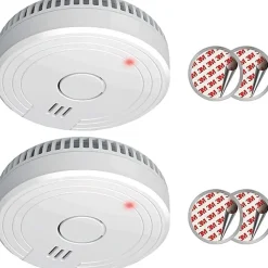 Nature Pro Kit alarme de fumée 2 pièces Kit de Montage magnétique Batterie de 5 Ans Conforme à la Norme européenne Blanc 2 pièces