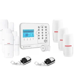 Lifebox Alarme Sans Fil-Kit alarme maison connectée sans fil wifi box internet et gsm futura blanche smart life- - kit3