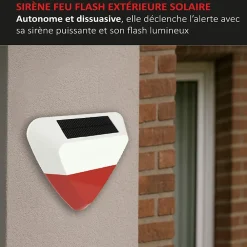 Kyf Kit Alarme Évolutif 868 Mhz connecté Wifi 2,4Ghz avec Sirène extérieur solaire