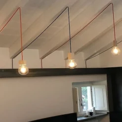 Lnd Kit Cache Douille Tube en Bois Brut 90mm à Personnaliser Une Touche Moderne pour Vos Luminaires