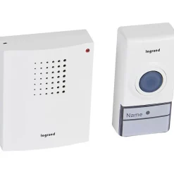 Legrand Sonnette Et Carillon-Kit carillon et sonnette sans fil 32 mélodies alimentation par piles Essentiel - Blanc