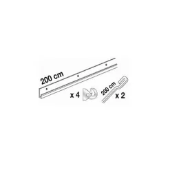 LE CROCHET X Kit cimaise décorative en aluminium blanc 2m.