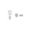 Hardwarexchange 1 Kit composés de 50 cache-vis argent vieilli Lot de 25