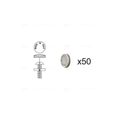 Hardwarexchange 1 Kit composés de 50 cache-vis argent vieilli Lot de 25