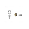 Hardwarexchange Vis D'Assemblage De Meuble-1 Kit composés de 50 cache-vis bronze antique, Lot de 6