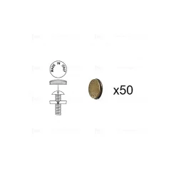 Hardwarexchange Vis D'Assemblage De Meuble-1 Kit composés de 50 cache-vis bronze antique, Lot de 6
