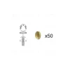 Hardwarexchange 1 kit composés de 50 cache-vis laiton poli, Lot de 6