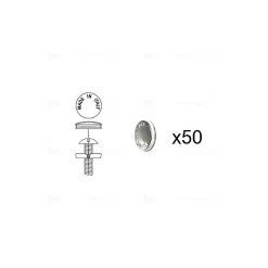 Hardwarexchange 1 Kit composés de 50 cache-vis nickel brillant