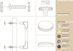 Hardwarexchange 1 Kit composés de 50 cache-vis nickel brillant
