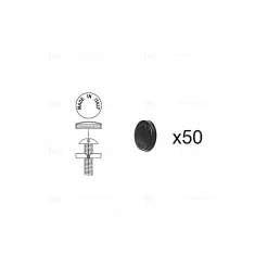 Hardwarexchange Vis D'Assemblage De Meuble-1 Kit composés de 50 cache-vis noir Lot de 25