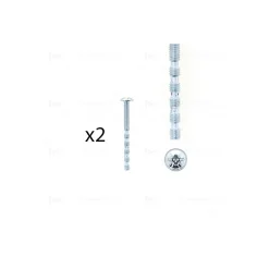 Hardwarexchange 1 kit composés de 2 vis M4X45mm zinguée cruciforme-fendue, Lot de 6