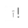 Hardwarexchange 1 kit composés de 25 vis M4x225 mm zinguée