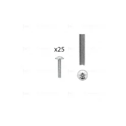 Hardwarexchange 1 kit composés de 25 vis M4x225 mm zinguée