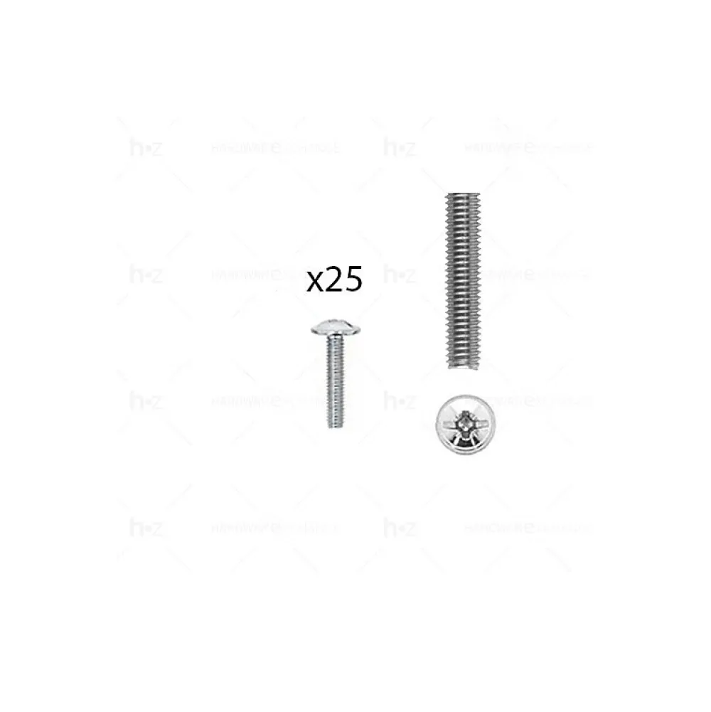 Hardwarexchange Vis D'Assemblage De Meuble-1 kit composés de 25 vis M4X20 mm zinguée