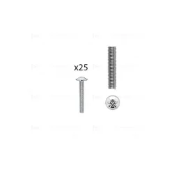 Hardwarexchange Vis D'Assemblage De Meuble-1 kit composés de 25 vis M4X275 mm zinguée Lot de 25