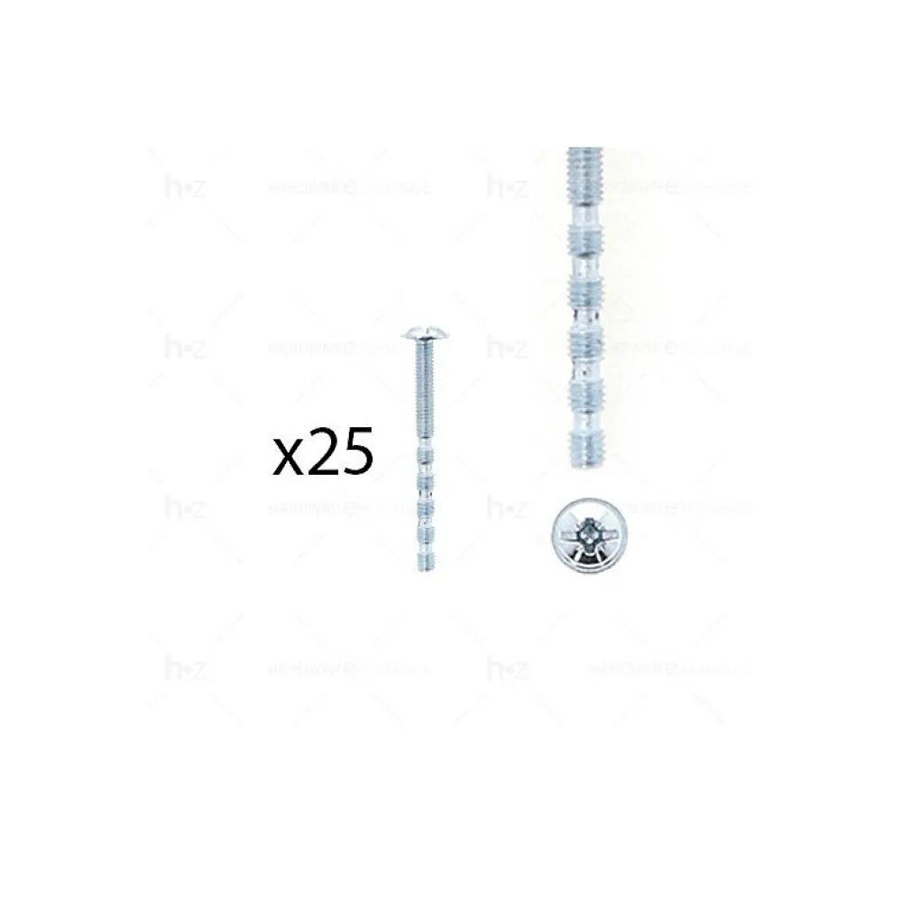 Hardwarexchange 1 kit composés de 25 vis M4X45 mm zinguée Lot de 25