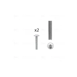 Hardwarexchange 1 kit composés de 2 vis M4X25 mm zinguée