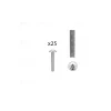 Hardwarexchange 1 kit composés de 25 vis M4X25 mm zinguée