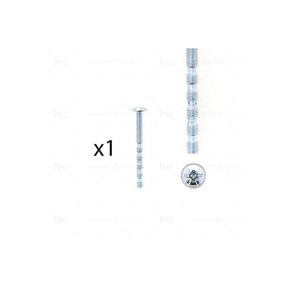 Hardwarexchange 1 kit composés de 1 vis M4x45 mm zinguée cruciforme-fendue Lot de 25