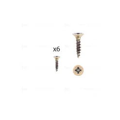 Hardwarexchange 1 kit composés de 6 vis 4X18 mm galvanisé Florence antique