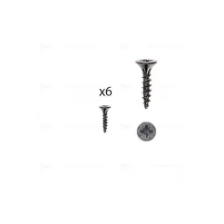 Hardwarexchange 1 kit composés de 6 vis 4X18mm galvanisé Fer noir vintage, Lot de 6