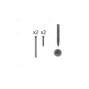 Hardwarexchange 1 kit composés de 2 vis 4x25 mm + 2 vis 4x50 mm Fer noir vintage Lot de 25